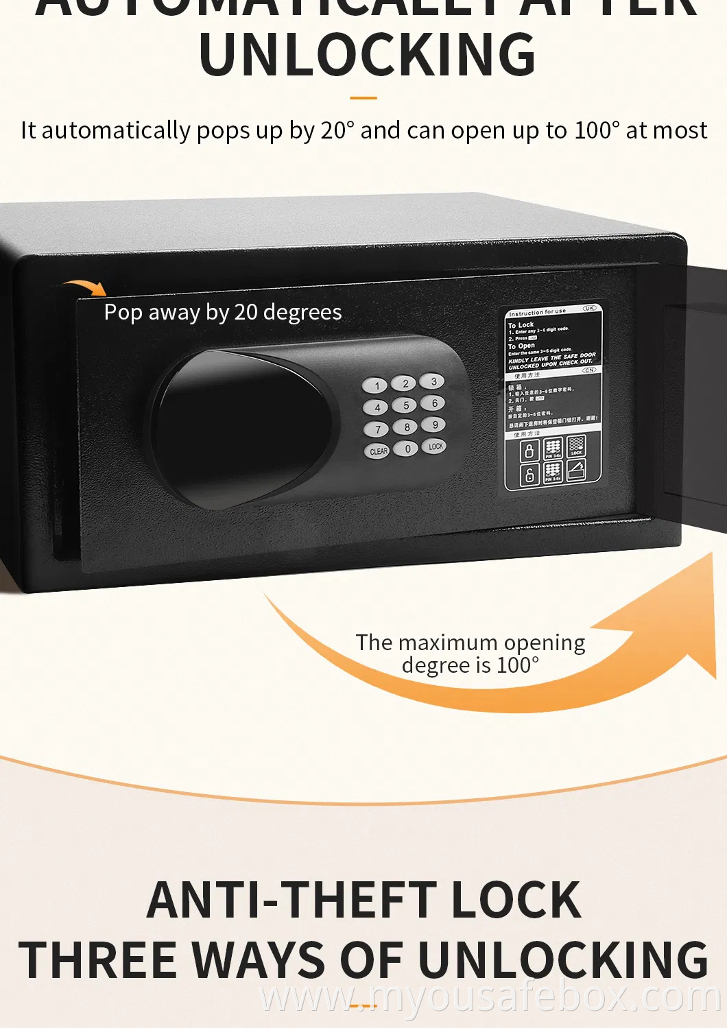 Premium Digital Hotel Safes for Home and Office Security